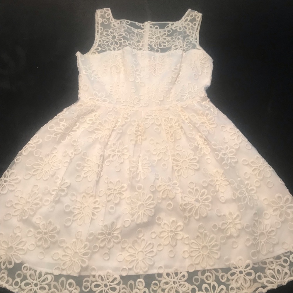 White mid length dress